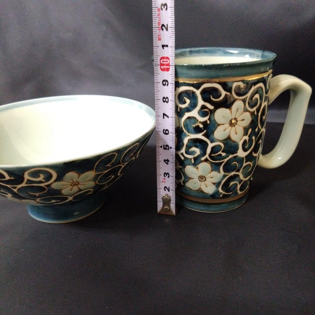 Amazon.co.jp: 波佐見焼 龍庵窯 急須 マグカップ 飯碗セット 元箱なし